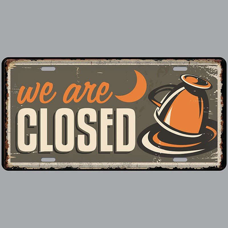 Usa vintage metal painting sign