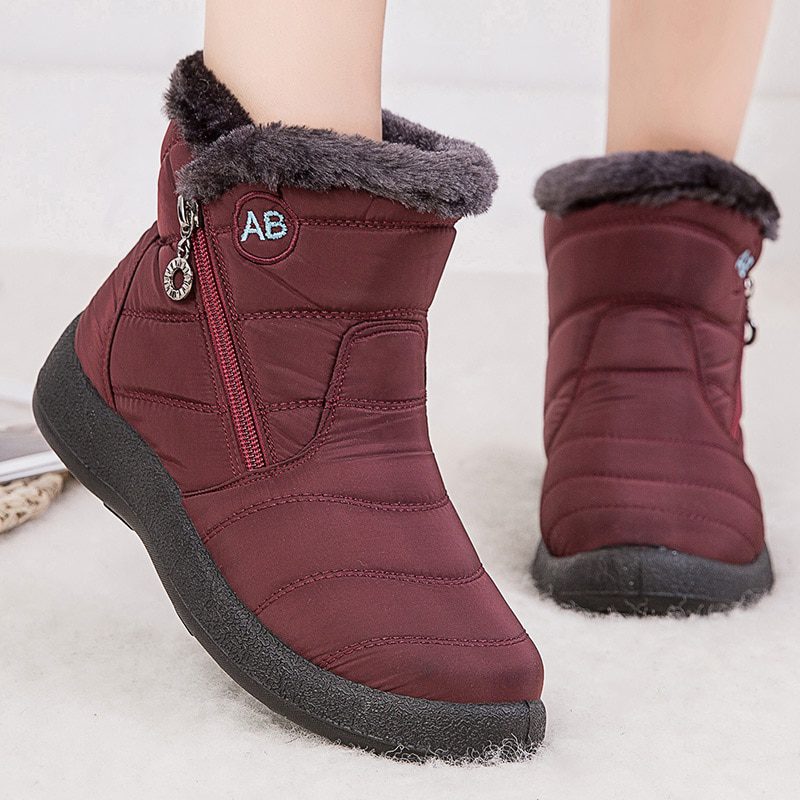 Women waterproof snow boots for winter