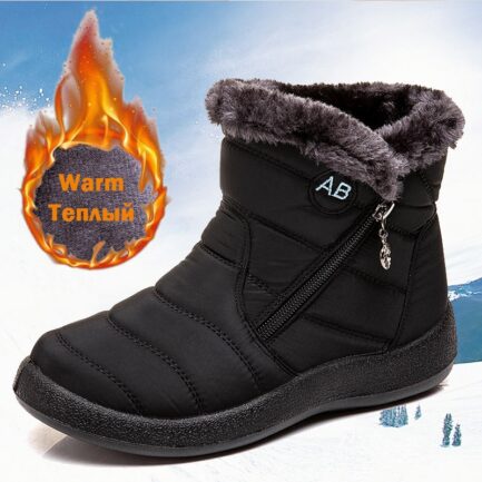 Women waterproof snow boots for winter