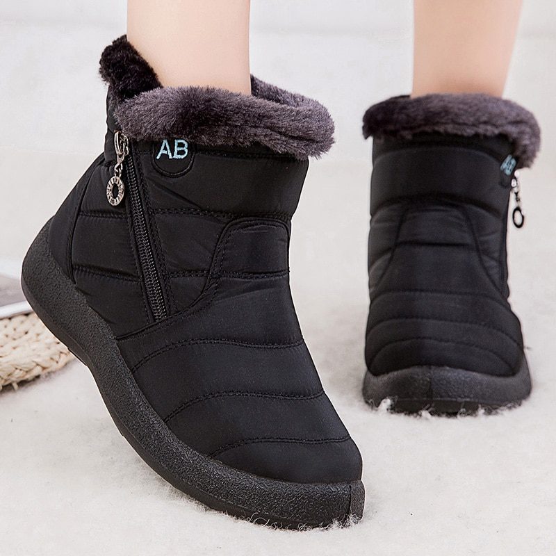 Women waterproof snow boots for winter