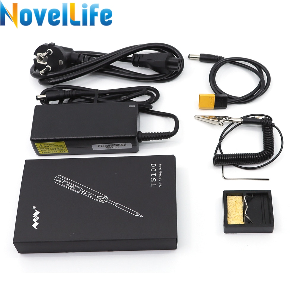Original ts100 65w, mini electric soldering, adjustable temperature