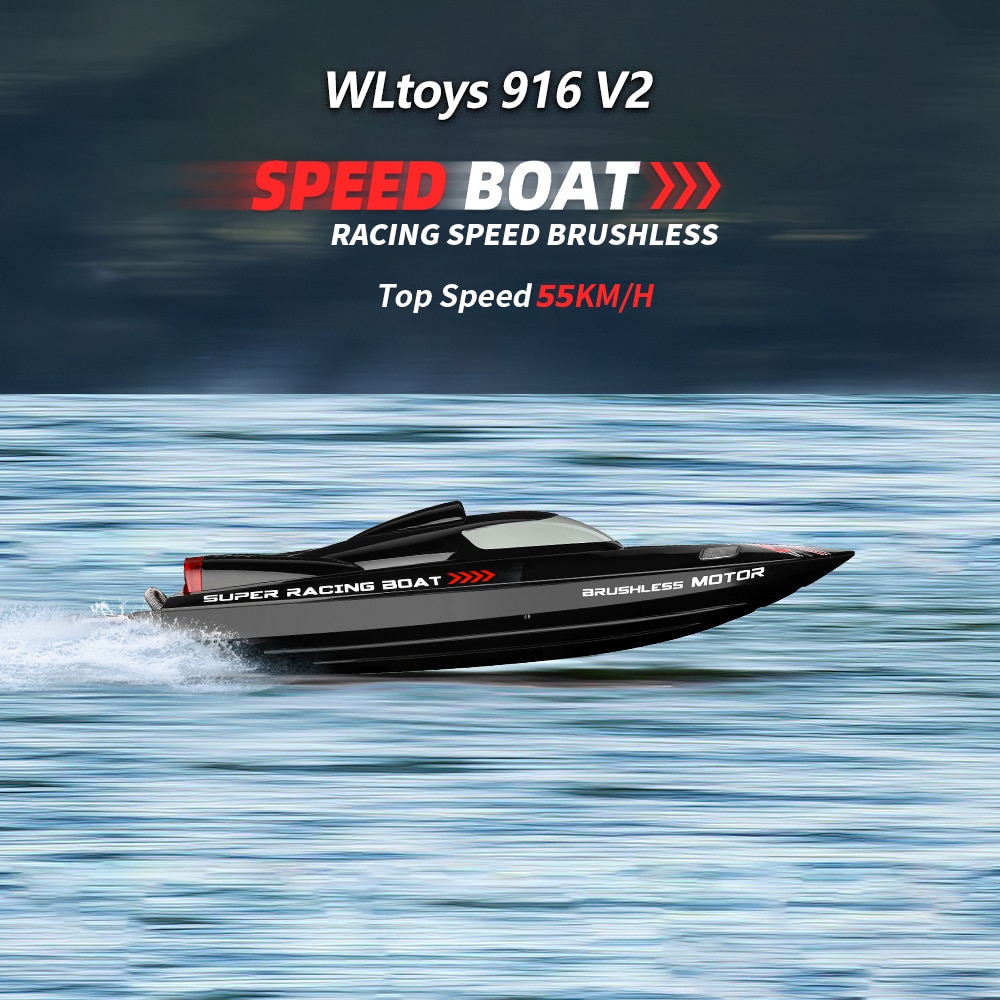 Wltoys wl916 brushless 2.4ghz 55km/h high speed racing rc boat.