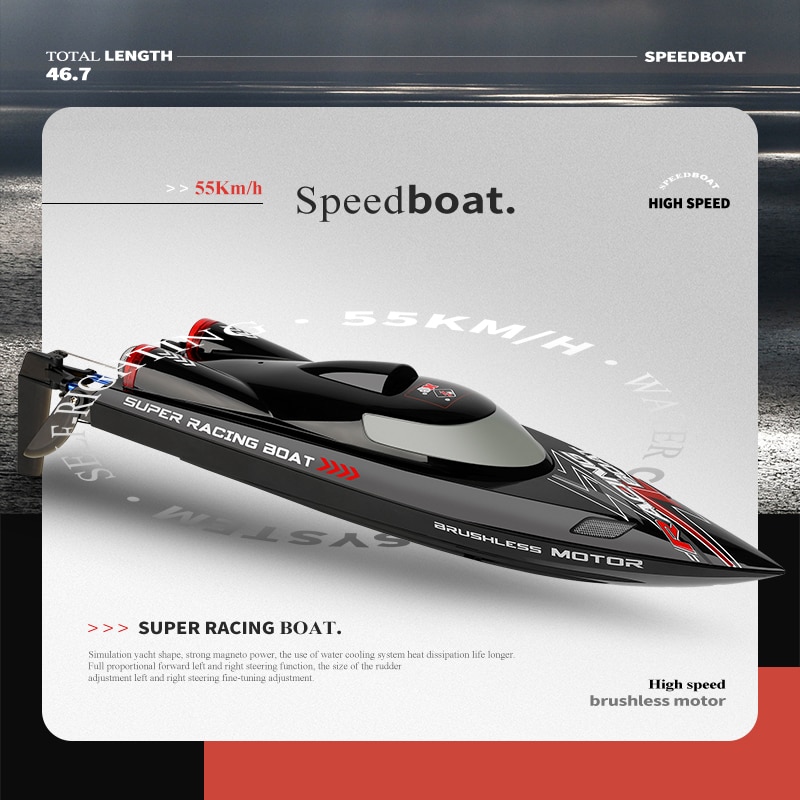 Wltoys wl916 brushless 2.4ghz 55km/h high speed racing rc boat.