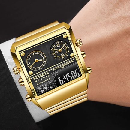 Lige  2022 top brand luxury fashion men watches. gold stainless steel.