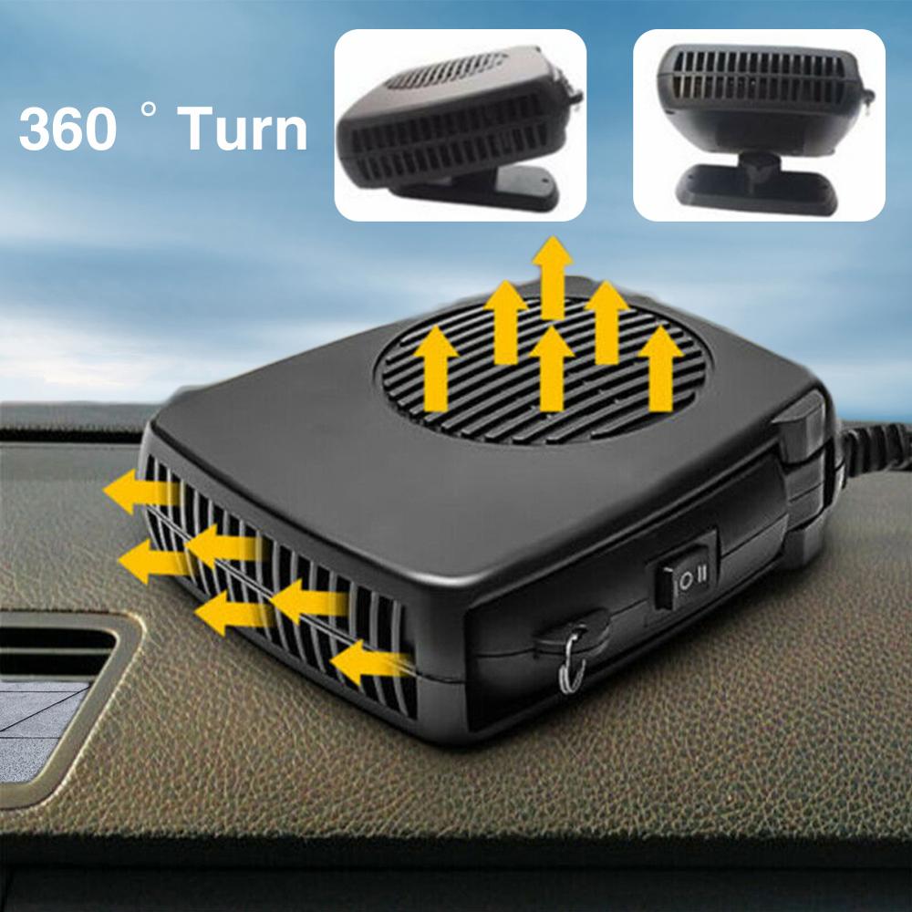 Portable 12v/24v 200w 2 in 1 car ceramic heater fan