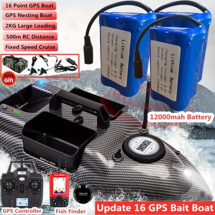 Gps dual position fixed speed cruise rc, fishing bait boat, 2kg, 500m, dual motor, boat fish finder