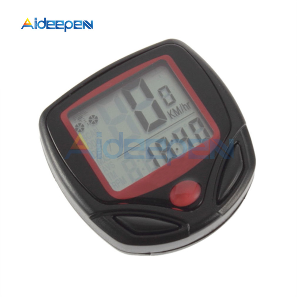 Waterproof bicycle computer wired mtb, odometer stopwatch speedometer, digital rate lcd display