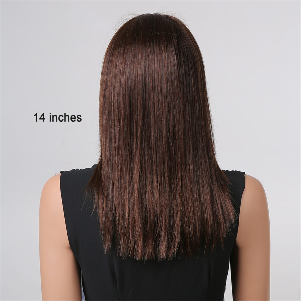 Foreign straight bob wigs. real natural hair. cara mid-length medium length haircut style.