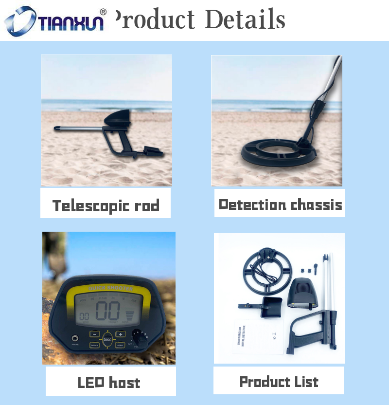 Md-4060 professional and high sensitivity underground metal, gold detectors