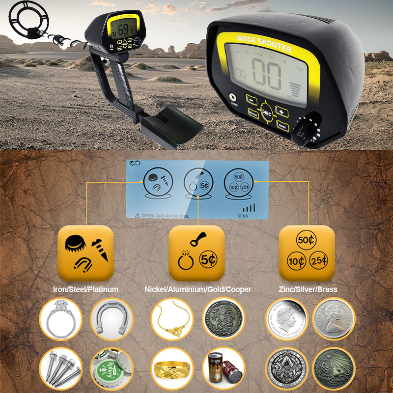 Md-4060 professional and high sensitivity underground metal, gold detectors