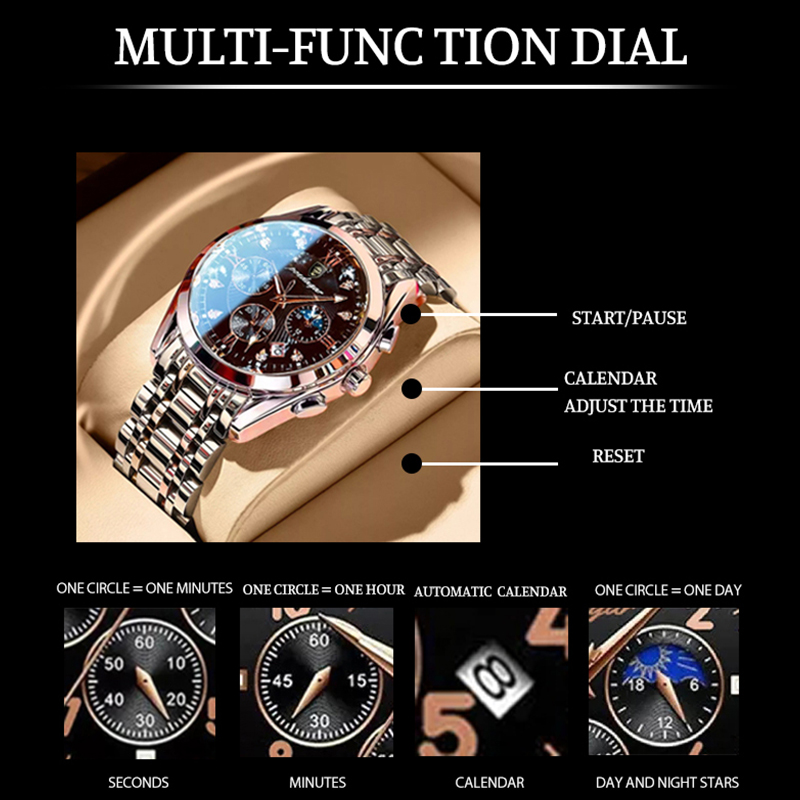 Poedagar top brand sport luxury men watch.