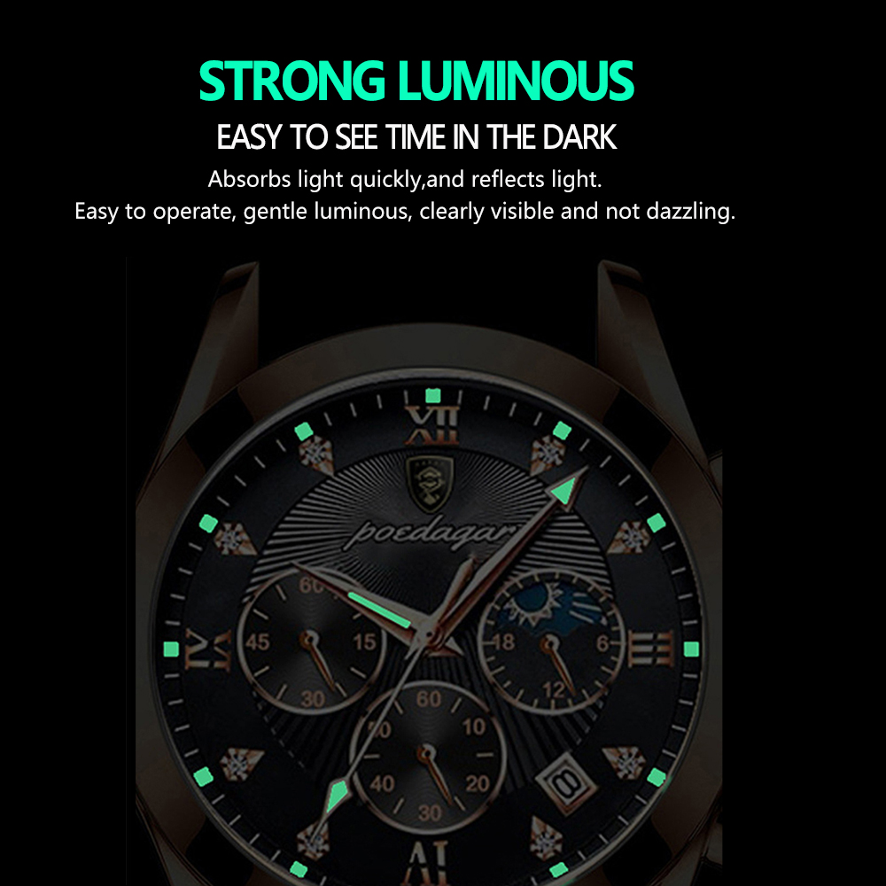 Poedagar top brand sport luxury men watch.