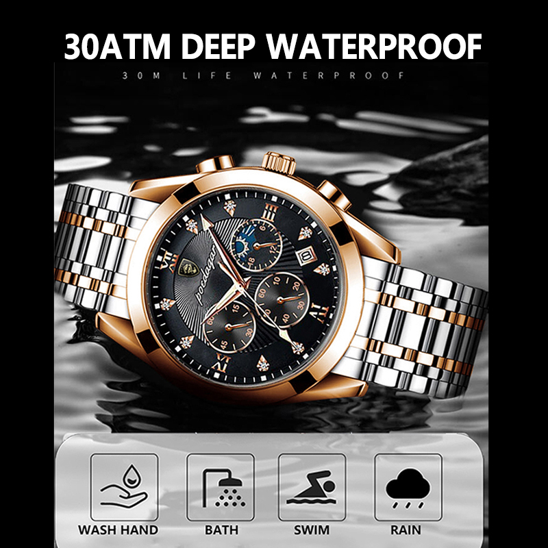 Poedagar top brand sport luxury men watch.
