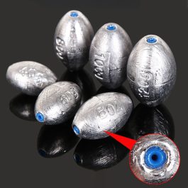 2g-100g. Fishing Lead Sinker Olive Shaped.