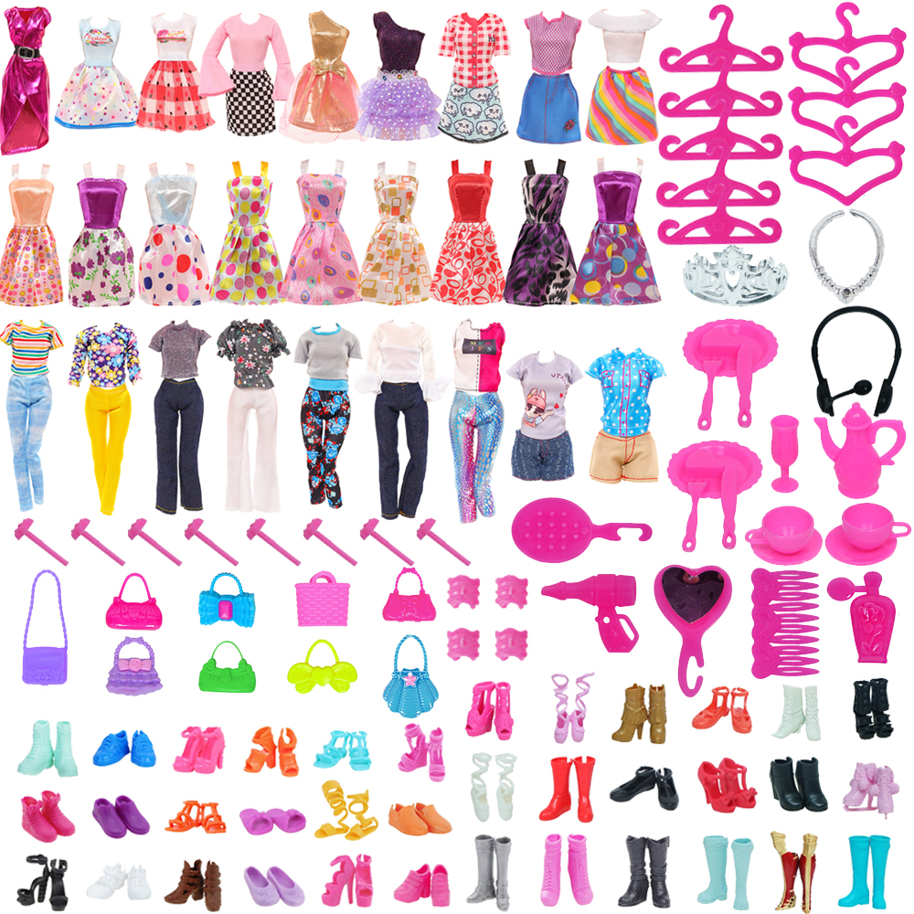 Set of clothes, evening dress and accessories for 11.5 inch barbies doll