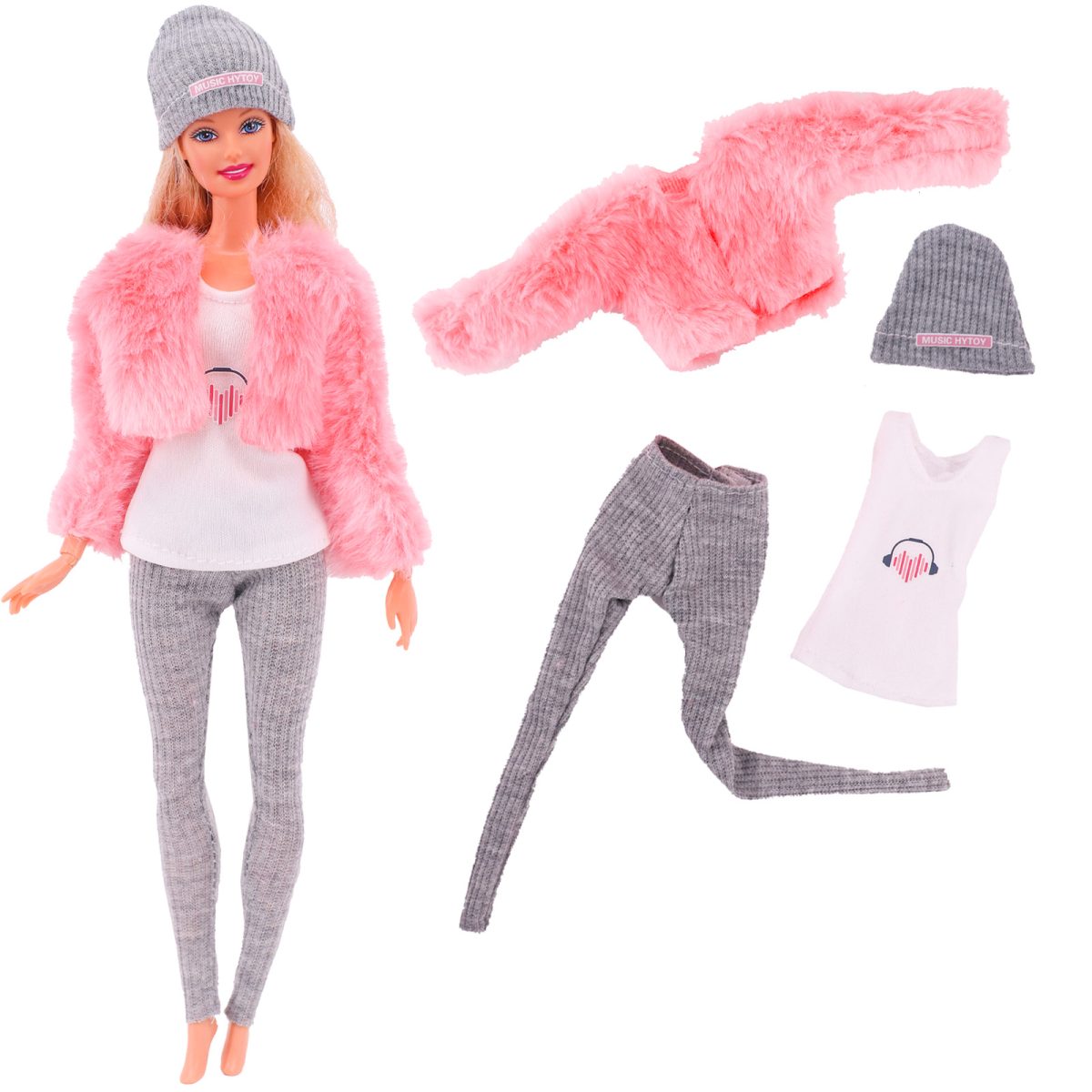 Set of clothes, evening dress and accessories for 11.5 inch barbies doll