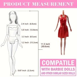 SET of Clothes, Evening Dress and Accessories For 11.5 inch Barbies Doll