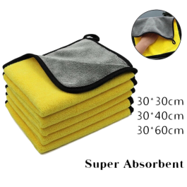 Microfiber Cleaning Towel For Car. Soft Drying For Car Motorcycle Washing. 30/40/60cm