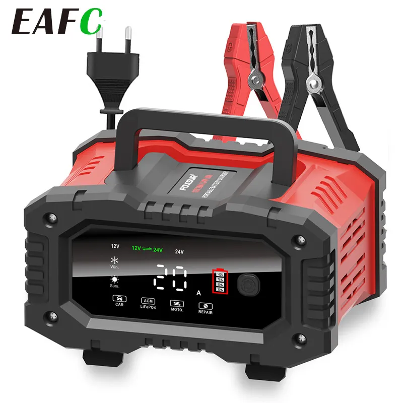 12v/24v fully automatic battery charger, 7-stage automatic charging.