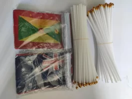 Complete set of National flags, 200 country, 14*21 cm polyester material with plastic poles.