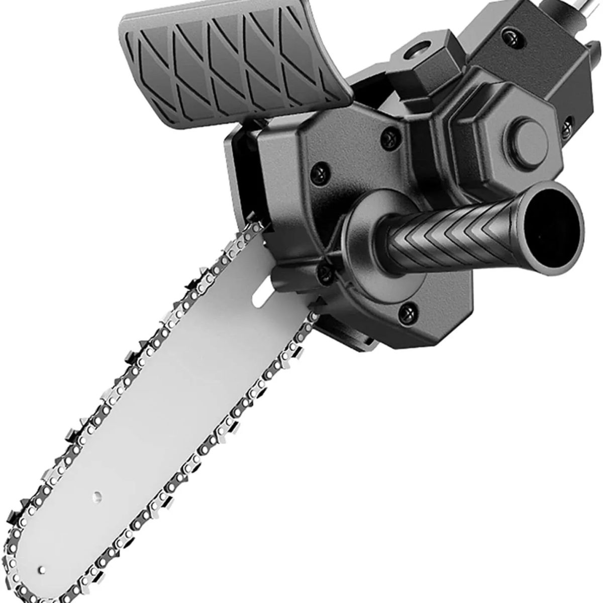 4/6 inch electric drill modified to electric chainsaw adapter