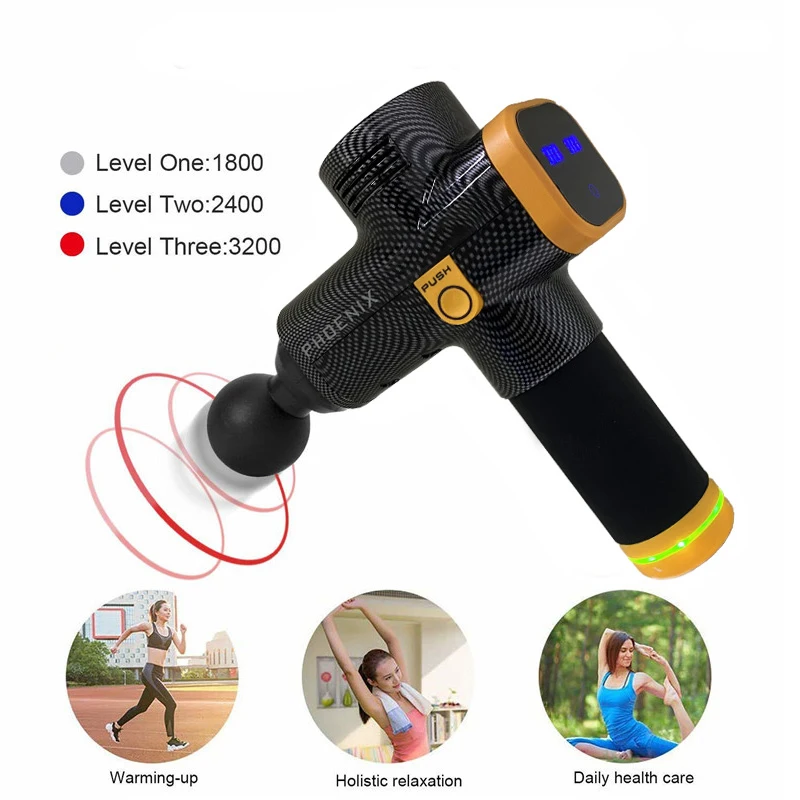 Phoenix a2 massage gun, muscle relaxation, deep tissue pain relief.