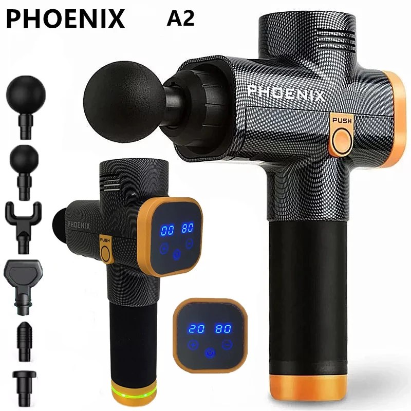 Phoenix a2 massage gun, muscle relaxation, deep tissue pain relief.