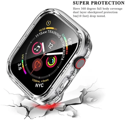 Tempered glass + cover screen protector for apple watch. fit 45mm 41mm 44mm 40mm 42mm, series 9 4 5 6 se 7 8