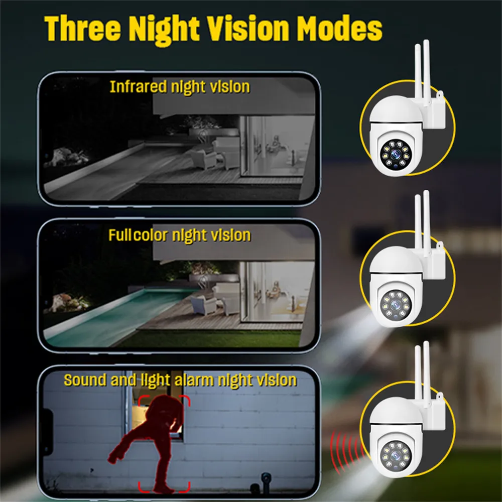 Outdoor 5mp surveillance camera cctv ip wifi camera, waterproof external security protection.