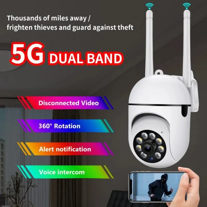 Outdoor 5mp surveillance camera cctv ip wifi camera, waterproof external security protection.
