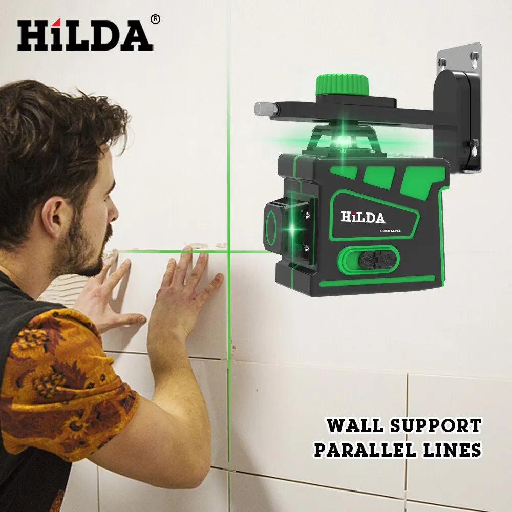 Laser level 12 lines, 3d self-leveling 360, horizontal and vertical cross.