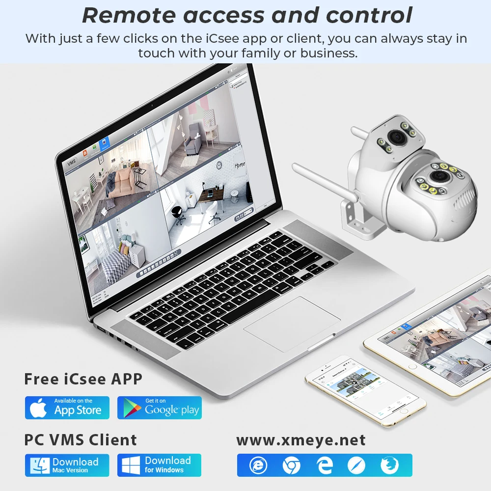 8mp 4k ptz wifi camera, dual lens with dual screen, ai human detect auto tracking with app