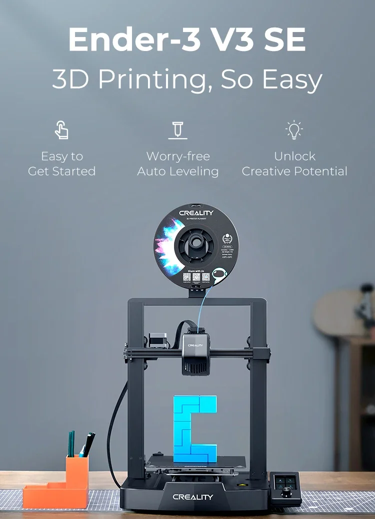 Creality ender-3 v3 se 3d speed printer 250mm/s z-axis iu display cr touch