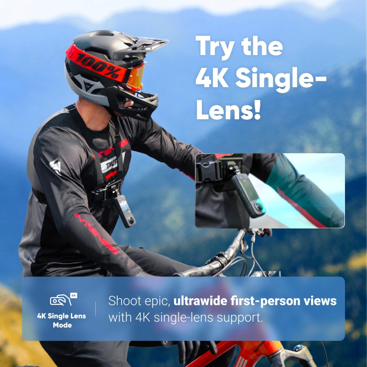 The new insta360 x3 - waterproof 360 action camera with 1/2" 48mp sensors
