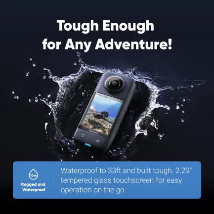 The new insta360 x3 - waterproof 360 action camera with 1/2" 48mp sensors