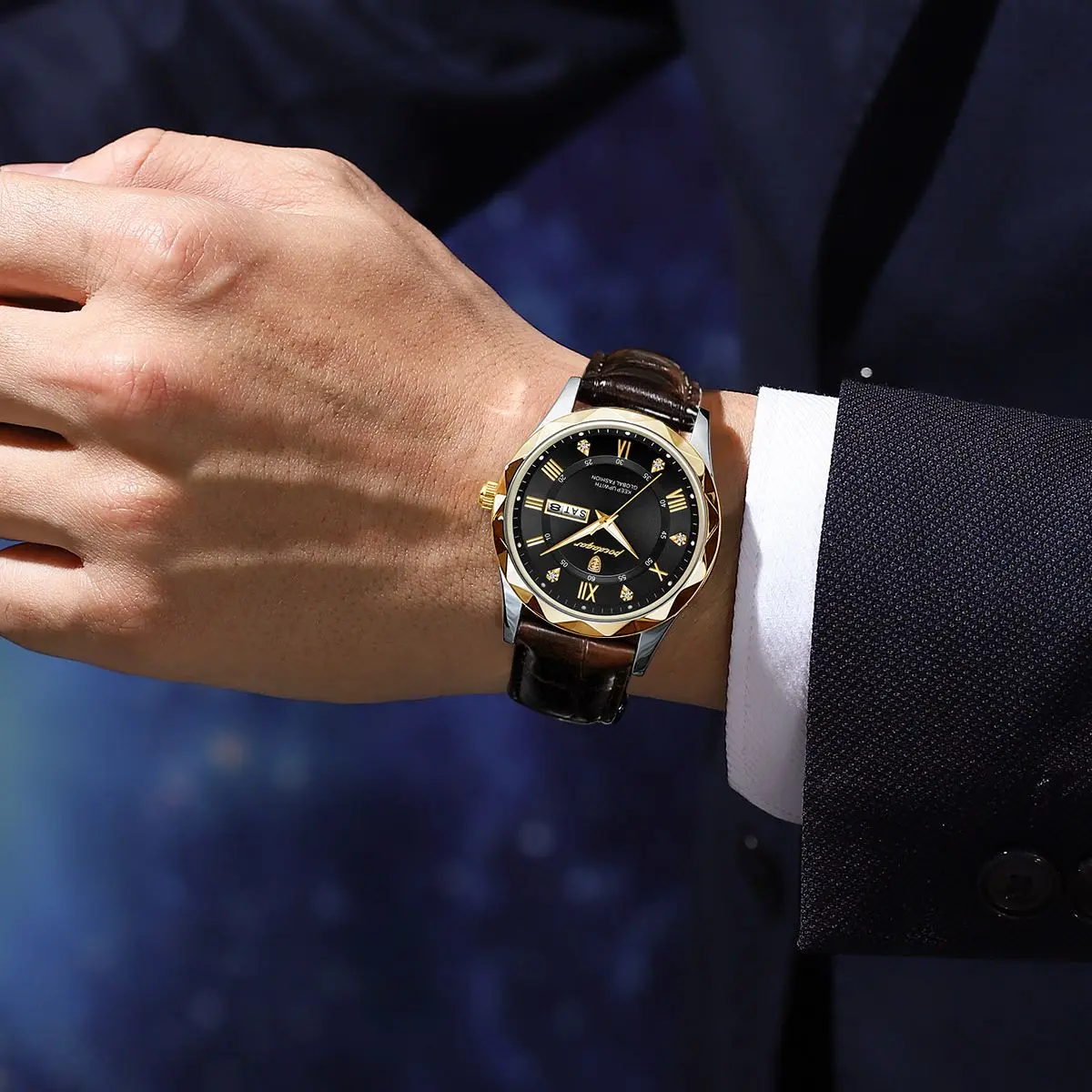 Poedagar luxury business wristwatch for men.