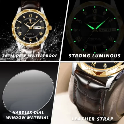 Poedagar luxury business wristwatch for men.