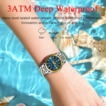 Poedagar women's luxury waterproof quartz watch