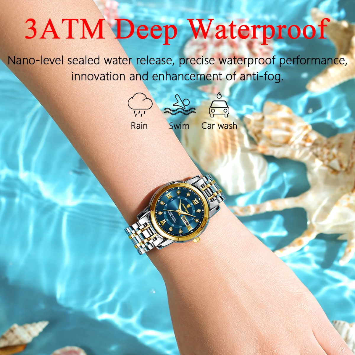 Poedagar women's luxury waterproof quartz watch