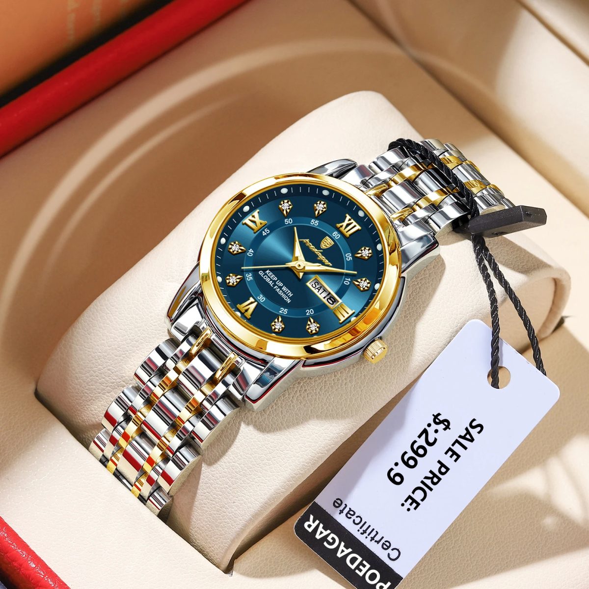 Poedagar women's luxury waterproof quartz watch