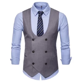 business U-neck suit vest for men Gilet Sleeveless