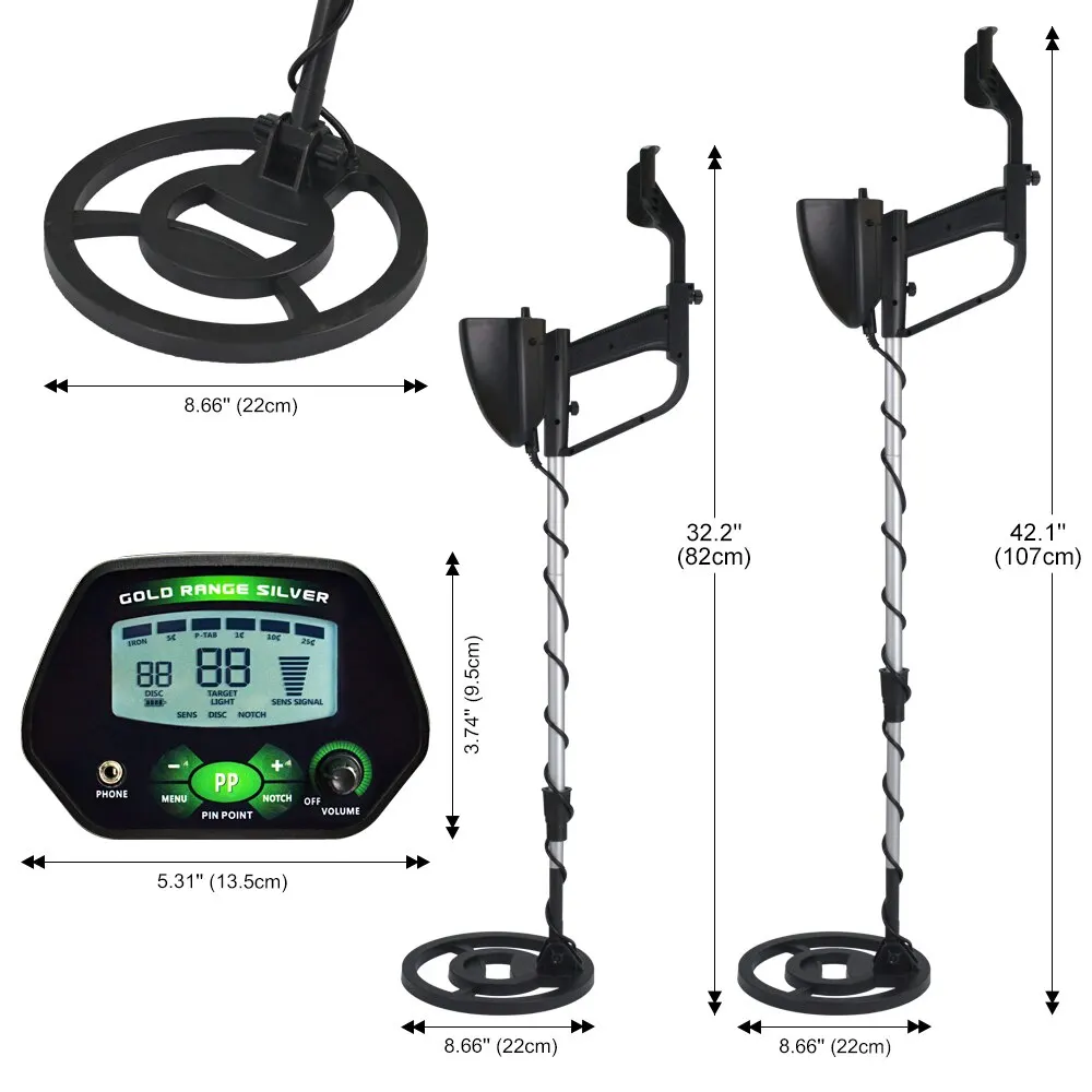 Md-4090: precision gold detection with professional metal detector - waterproof coil for ultimate treasure seeking