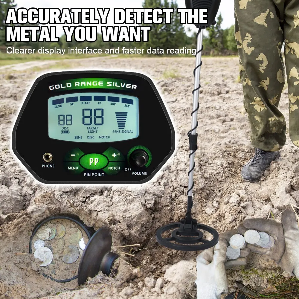 Md-4090: precision gold detection with professional metal detector - waterproof coil for ultimate treasure seeking