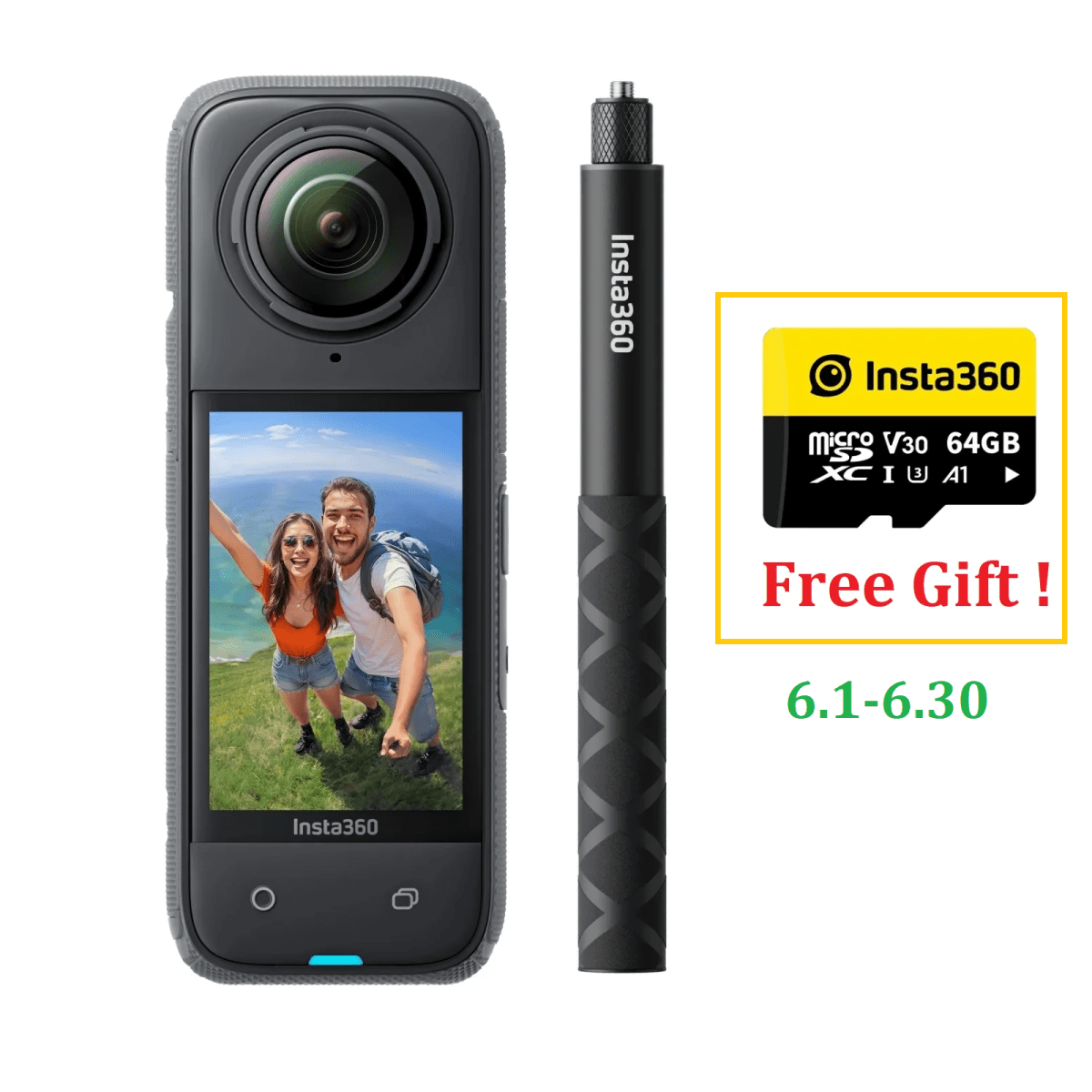 Insta360 x4 action camera with 2290mah battery, 8k video, 10m waterproof, flowstate stabilization