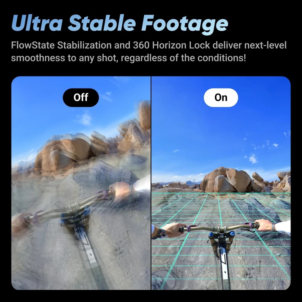 Insta360 x4 action camera with 2290mah battery, 8k video, 10m waterproof, flowstate stabilization