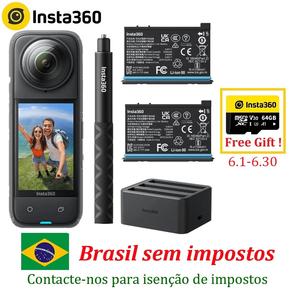 Insta360 x4 action camera with 2290mah battery, 8k video, 10m waterproof, flowstate stabilization