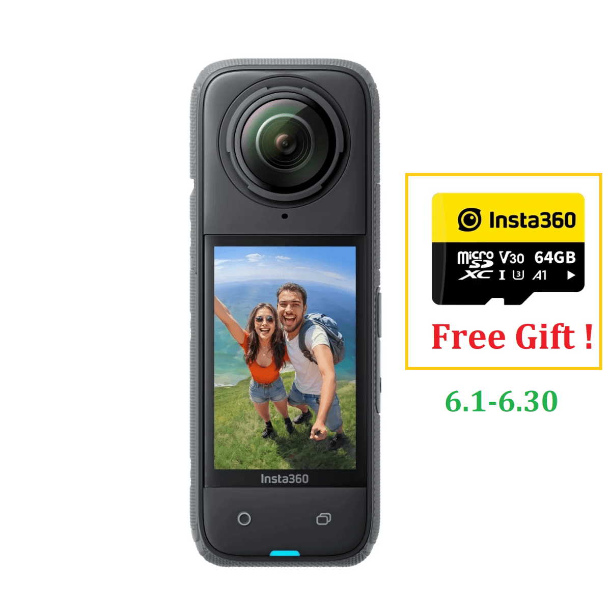 Insta360 x4 action camera with 2290mah battery, 8k video, 10m waterproof, flowstate stabilization