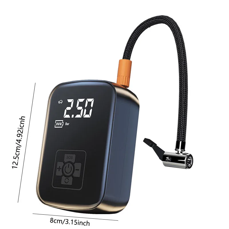 Leiboo wired/wireless car air compressor, for motorcycle bicycle, car tyre and more...