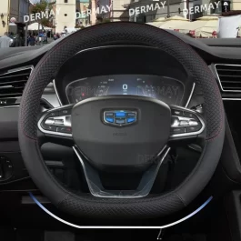 D Shape Steering Wheel Cover for Geely Atlas, Emgrand EC7 Coolray