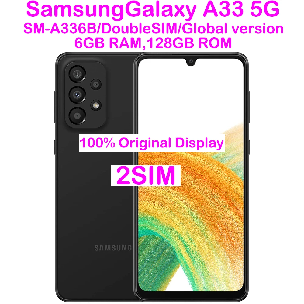 טלפון סמסונג גלקסי A33 5G משומש עם מסך AMOLED